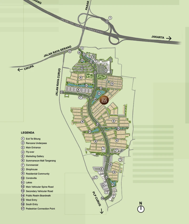 Havena Lakes Master Plan - Summarecon Tangerang