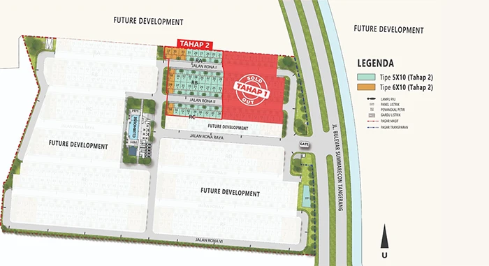 Rona Homes Site Plan - Summarecon Tangerang Tahap 2